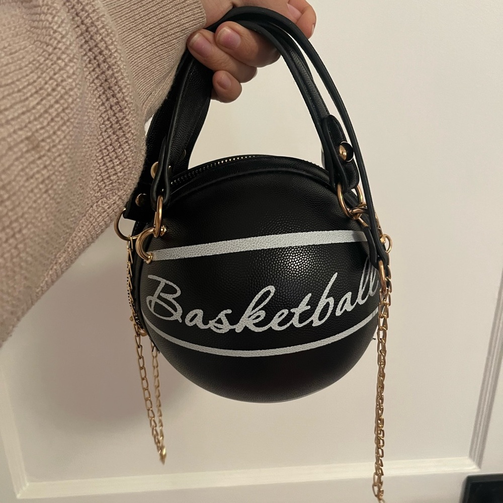Black Basketball Crossbody Purse